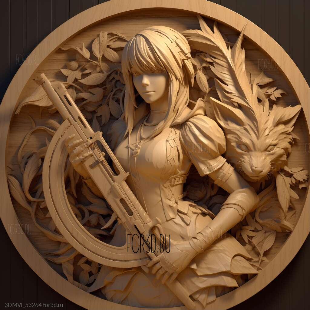 Серия RWBY 1 - 3d stl модель для ЧПУ